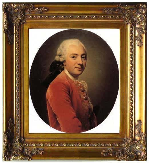 framed  Alexander Roslin Portrait of I.I Betskoy, Ta057